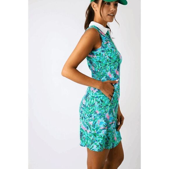 🏌️ LILLY PULITZER UPF 50+ Luxletic Silvia Dress with Pockets & Shorts XL NWT - Picture 2 of 16